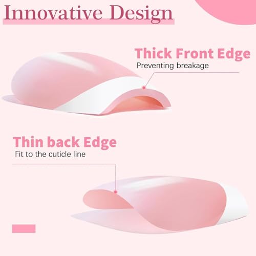 Image of 9 Color Press On Nails Fake Nail 216 Pcs, French tip press-on nails, Press on Nail, Artificial Nail Extensions Combo in Multicoloured, Full Cover Glossy Nude False Acrylic Nails for Women Girls (02, 216 count (Pack of 1))