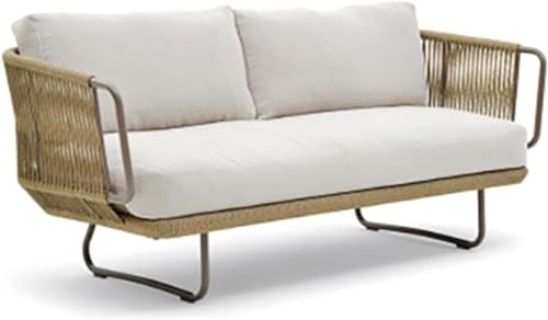 Image of 3+2+1 Seater Sofa Antique Design Rope Furniture Set with Cushions Center Table for Living Room Outdoor Indoor Roof top Garden