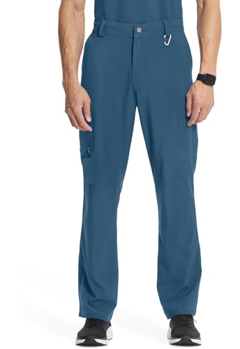 Infinity pantalon scrub coupe moderne 6 poches bleu caraibes