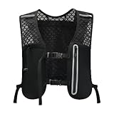 predolo Backpack, Running Vest Pack Portable for Women Men Phone Pockets Vest for Hiking Trail Cycling, Black