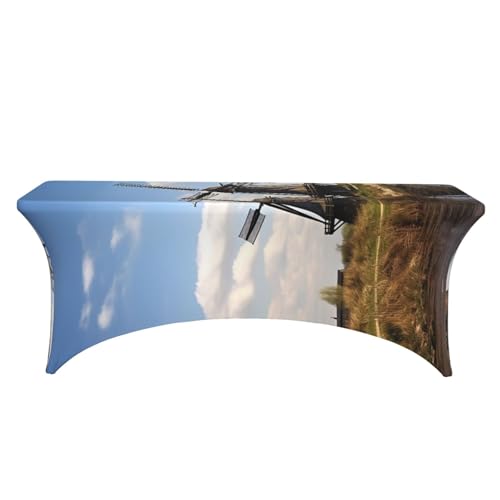Nappe rectangulaire extensible 1,8 m élasthanne housse protection table lavable - 3
