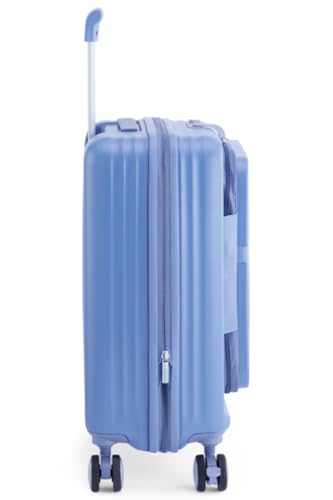 Image of American Tourister Trento + Suitcase, 54 cm / 20 inch, 4 Spinner Wheels, Hard Top, Polycarbonate, Elemental Blue|Book Opening|Expandable|TSA Lock|Waterproof Section - 3 Years Global Warranty