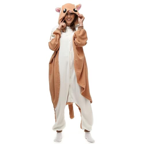 SEEKHINE Adult Onesie Costume Unisex Animal Cosplay Costume Novelty One-Piece Pajamas Sleepwear for Men Women