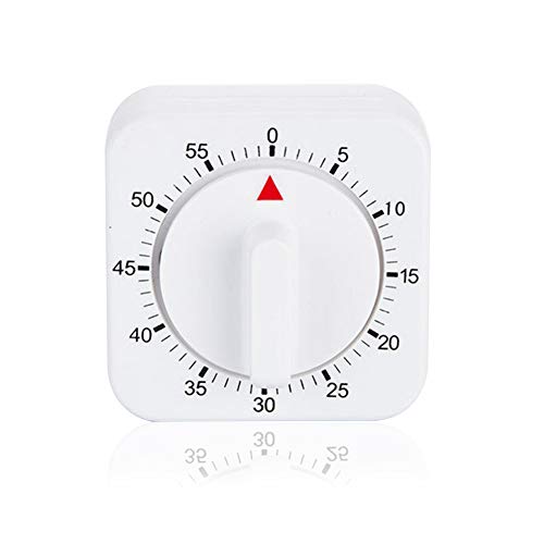 Demarkt Mechanical Kitchen Timer/60 Mins/White