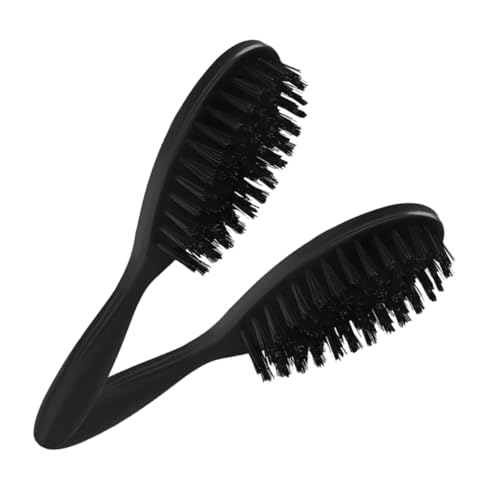 Mikinona Beard Grooming Tool Soft Bristle Hair and Beard Brush Dandruff Removal Styling Travel-friendly 2pcs