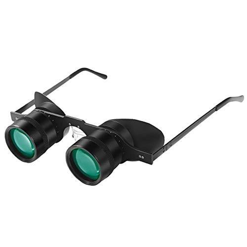 Jweal - Gafas prismáticas Profesionales sin Manos, telescopio de Pesca de 10 Tiempos Ultra Ligero, película Verde para observación de pájaros de bajo Nivel de luz, Gafas de visión Nocturna