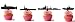 Naval ships acrylic cupcake toppers 12 pcs, 3 of each type shown