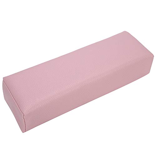 Paznokcie Podpórka Manicure Poduszka do rąk do paznokci Miękka i trwała poduszka do manicure ze skóry PU do paznokci na stół do paznokci 30 x 9,5 x 6,5 cm (różowy)