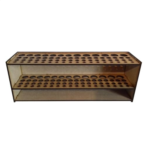 Paint Brush Organizer | Wooden Paint Brush Holder With 67 Holes,Wall Mount Brush Display And Desk Organizer For Watercolor Brushes, Eyeliners