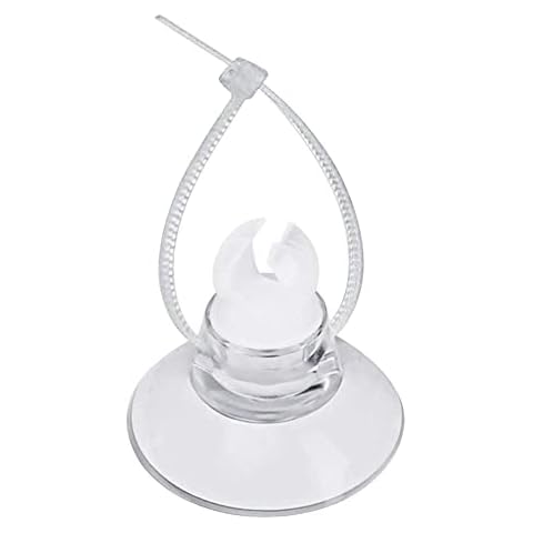 Pawfly 20 Pack Aquarium Suction Cups with Clips and Adjustable Zip Ties Cables Fish Tank Tools for Binding Moss Holding Airline Tubing Decorations Shrimp Nests and Reptile Hammocks Cover