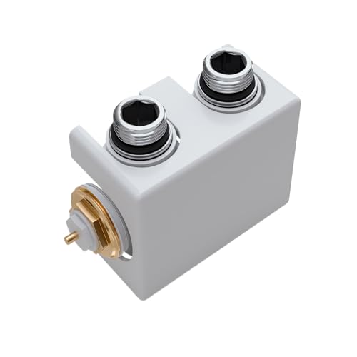 VILSTEIN Heizkörperanschluss, Multiblock für Bad-Heizkörper, Universal, Mittelanschluss, Weiß