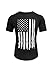 COOFANDY Men's Pleated Raglan Sleeve American Flag Shirts Gym Tee Short Sleeve Fashion Tee
