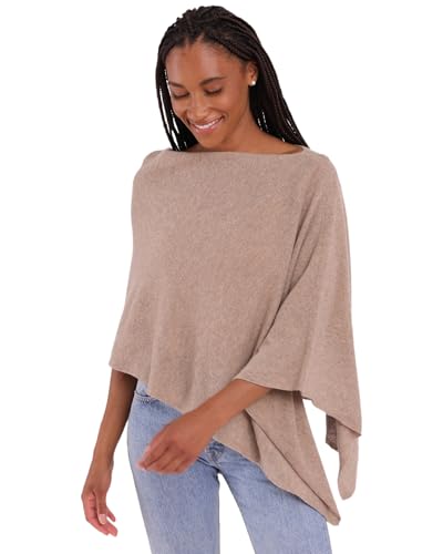 Image of CLAUDIA NICHOLE Womens 100% Cashmere Dress Topper - Cashmere Poncho Wrap