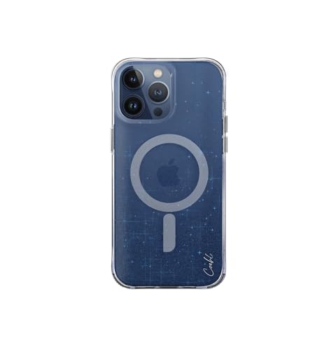 Coehl Uniq MagClick Lumino Étui de Chargement magnétique pour iPhone 15 Pro Max, Bleu de Prusse