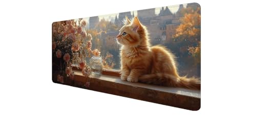 Tapis de souris XXL antidérapant pour éviter les mouvements de clavier
