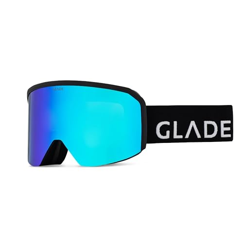 GLADE Mesa Ski Goggles Blue/Black Anti-Fog Interchangeable Lens System 100% UVA/UVB Protection Medium Fit Designed in Colorado