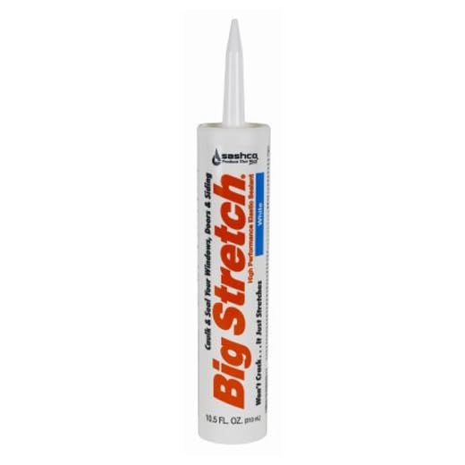 Sashco 10016 10.5oz 10016 Big Stretch Caulk 10.5-Ounce Cartridge, White