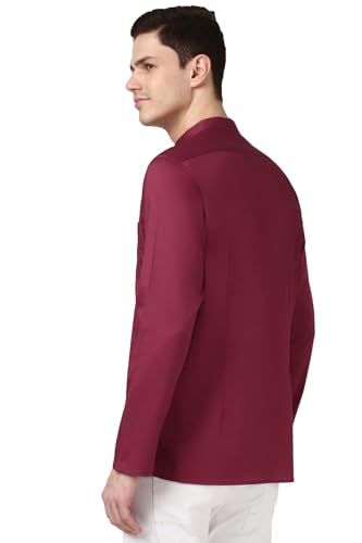 Image of Peter England Men Cotton Regular Fit Everyday Festive Solid Short Kurta