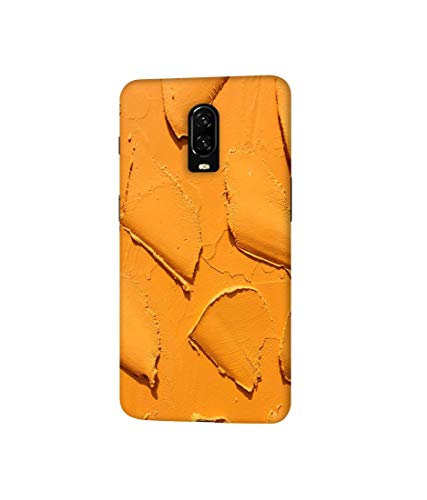 Image of Amazon Brand - Solimo TPU+PC Designer Yellow Texture Wall 3D Printed Hard Back Case Backcase For Mobile Cover For Oneplus 6T