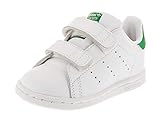 adidas Originals Kids' Stan Smith CF I Sneaker, White/White/Green, 10 M US Toddler