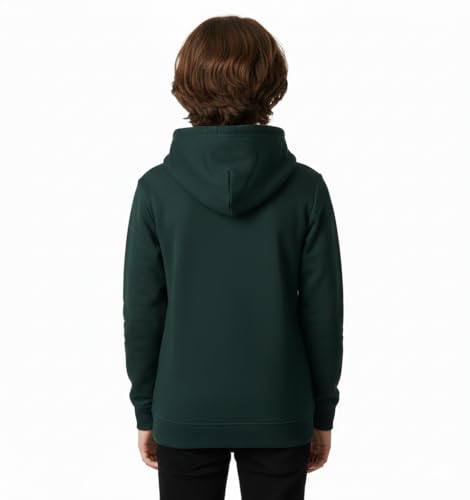 Image of Boy's Cotton Fleece Hooded Sweatshirt with Kangaroo Pocket