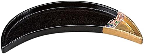 せともの本舗 Set of 5 Projection Plates, Yuzu Tenmekin Half Moon Appetizer Plates, 9.4 x 2.8 x 0.8 inches (24 x 7 x 2 cm), Restaurants, Inn, Japanese Tableware, Restaurant, Commercial Use