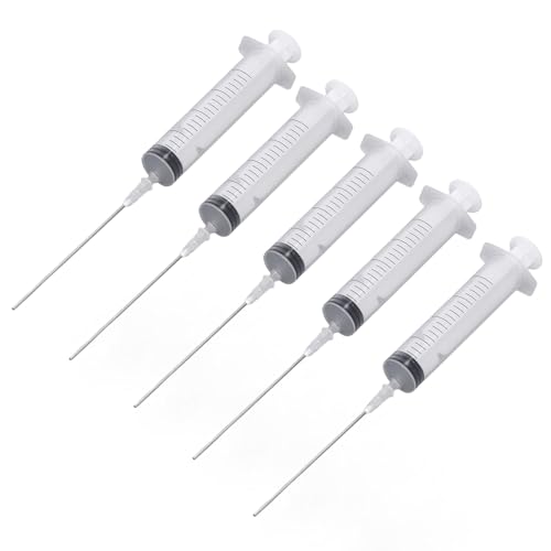 Nachfüllbares Tintenpatronen-Werkzeugset, 5-teilig, 20-ml-Spritze, 10-cm-Flachnadel aus Edelstahl, Wiederverwendbar, für den Heimgebrauch Im Büro