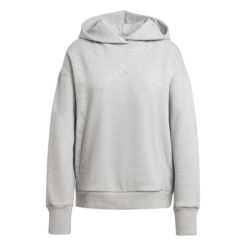 Image of adidas Women's All Szn Fleece Loose Hoodie, Medium Grey Heather, XL