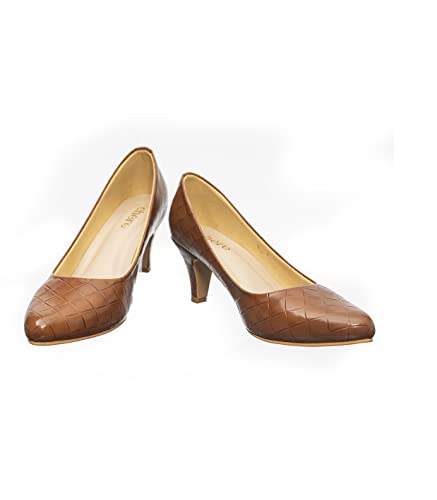 Image of CHERE Caramel Pump high Heels for Women's | Comfortable Sandals for Casual, Party and Formal Occasions