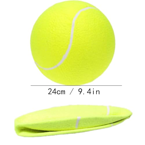 ZHYUAN9.5 in Dog Toys a Birthday Present,Dog Balls Tennis Outdoor Oversize,Giant Tennis Dog Toys,Inflation with Inflation Needle Dog Tennis Balls,Suitable for All Ages and Breeds Rolling Ball for Dogs - Image 3