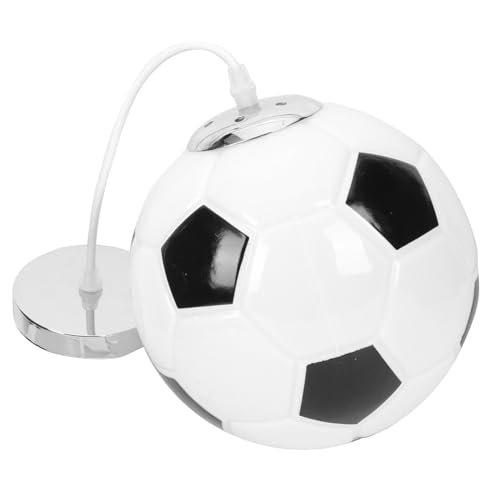 SHINEOFI Lustre en Verre De Football Moderne Suspendu 20 Cm, Lampe Suspendue De Football en Verre Transparent, Éclairage Décoratif pour Salon Chambre...
