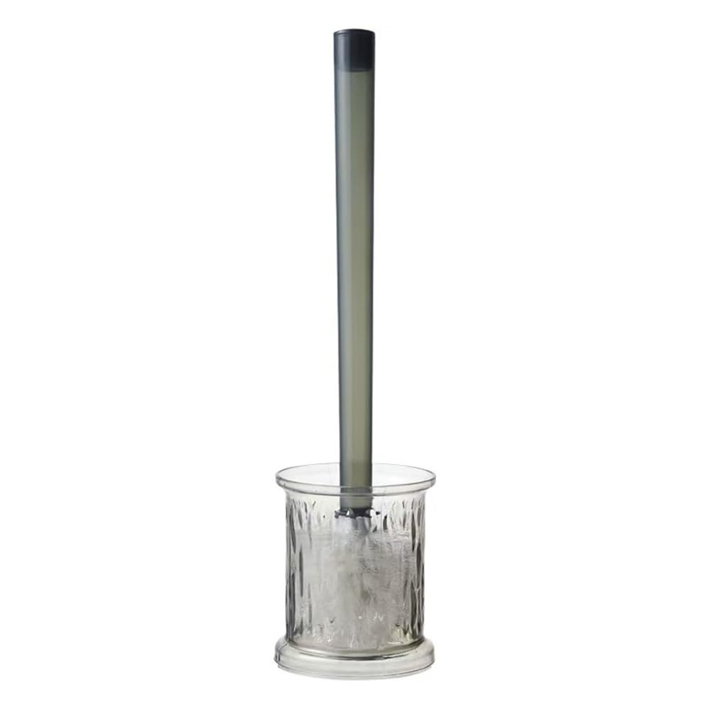 Zyyanshop Gris Toilet Brush Transparent Base Toilet Brush Long Handle Household Cleaning Floor Set(Gris)