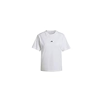 adidas Donna Essentials Small Logo Cotton T-Shirt, White, Black, XS