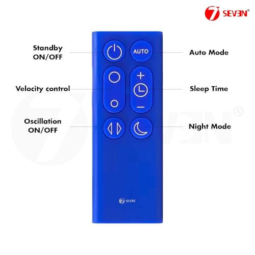 Image of 7SEVEN Compatible with Dyson Pure Cool Remote Control Suitable for DP01 DP03 TP02 TP03 Purifying Fan Model, Non Magnetic Remote Build with ABS Material Required CR2032 Battery