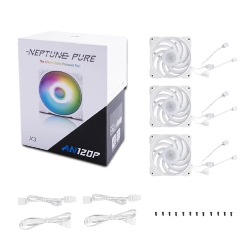 IN WIN �o�����X���\��ǋ����Đ��܂ꂽ�É��È��^ �uNeptune�v�V���[�Y120mm ARGB�P�[�X�t�@���E�z���C�g���f��3�p�b�N Neptune AN120 PURE [ IW-FN-AN120P-3PK ]