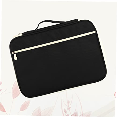 Gadpiparty Multi-Functional Document Bag Portable Organizer for Business Travel Zipper Briefcase Pockets for Documents Notepad and Accessories for Office and Meetings Black2