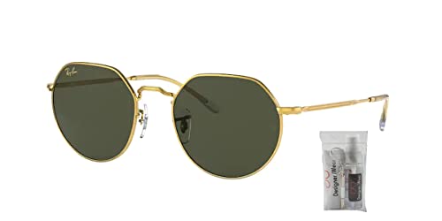 Ray-Ban Jack RB3565 Rounded Hexagonal Sunglasses for Men for Women +BUNDLE with ACCESSORY EYEWEAR KIT2