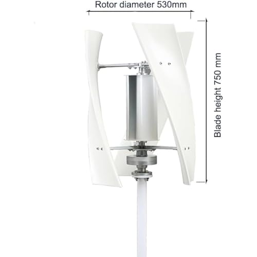 Image of 6000W Low Noise Home Vertical Windergie Turbine Generator Kit 6KW 24V 48V 220V Coreless Low Speed Upright Windmill with Controller