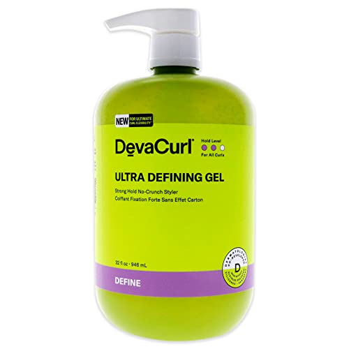 DevaCurl Ultra Defining Gel Strong Hold Non-Crunch Styler, Bright Breeze, 32 fl. oz