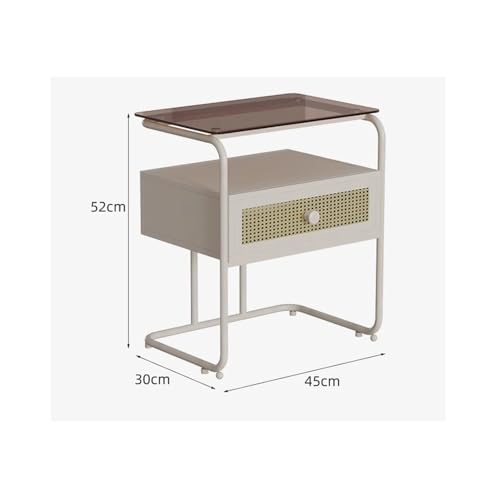 Table de nuit en fer pour stabiliser vos lampes et ranger vos livres de chambre
