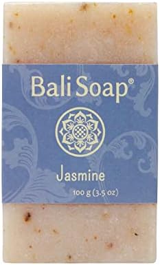 Bali Soap - Jasmine Natural Soap - Bar Soap for Men & Women - Bath, Body and Face Soap - Vegan, Handmade, Exfoliating Soap - 6 Pack, 3.5 Oz each