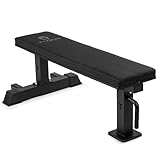 Titan Fitness Elite Series Single Post Flat Bench, 2.5' Thick HeftyGrip Vinyl Pad, Rated 1,000 LB, Dedicated Home Gym Competition Weightlifting & Strength Training Utility Bench
