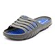 CKK Herren Badelatschen Badeschlappen Dusche Sauna Strand Freizeit Badeschuhe, Grau, 49 EU