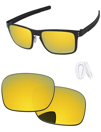Image of Replacement Lenses & Nose Pieces for Oakley Holbrook Metal OO4123 55mm - Precision Fit, UV Block & Impact Resistant