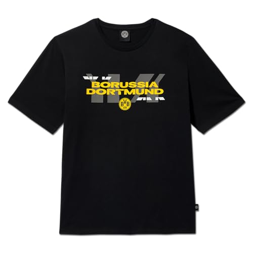 Borussia Dortmund BVB Matchday I T Offizielles Fan-Shirt in Schwarz Camiseta, Negro, XL Unisex Adulto