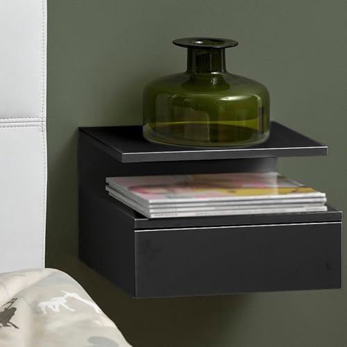 Table de chevet flottante pour petits espaces et rangement mural