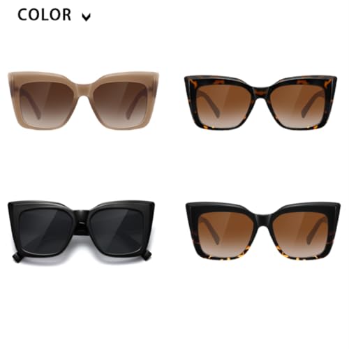 Lunettes de soleil femme dégradé grand format de luxe - 5