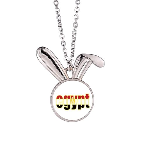 Collier drapeau Égypte pendentif Art déco anti-ternissement bijou durable