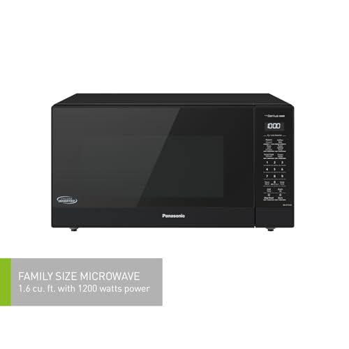 Panasonic NNST75LBC Family Size Genius Cyclonic Inverter 1200 W Microwave Oven, 15 Auto Cook Menus, Child Lock, 1.6 cu.ft, Black by Panasonic - Image 2