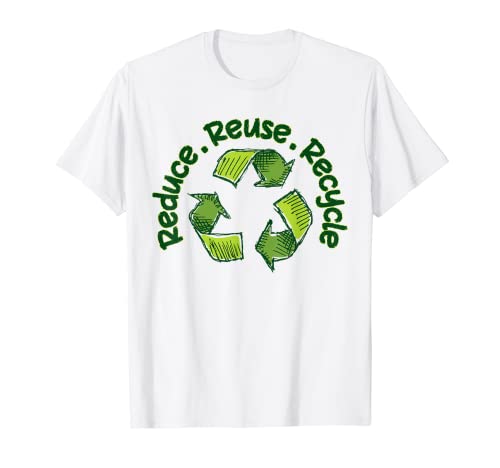 Divertido Reducir Reutilización Reciclar, Cool Earth Day 2022 Diseño Camiseta